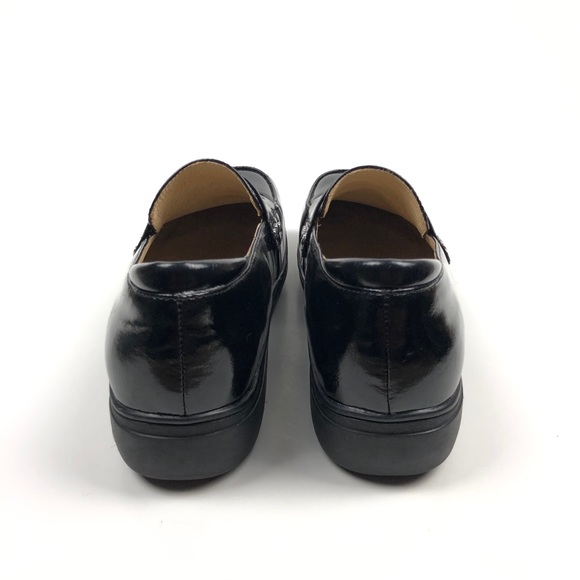 ALEGRIA BLACK LEATHER SLIP ON LOAFERS SIZE 40 - Picture 6 of 10